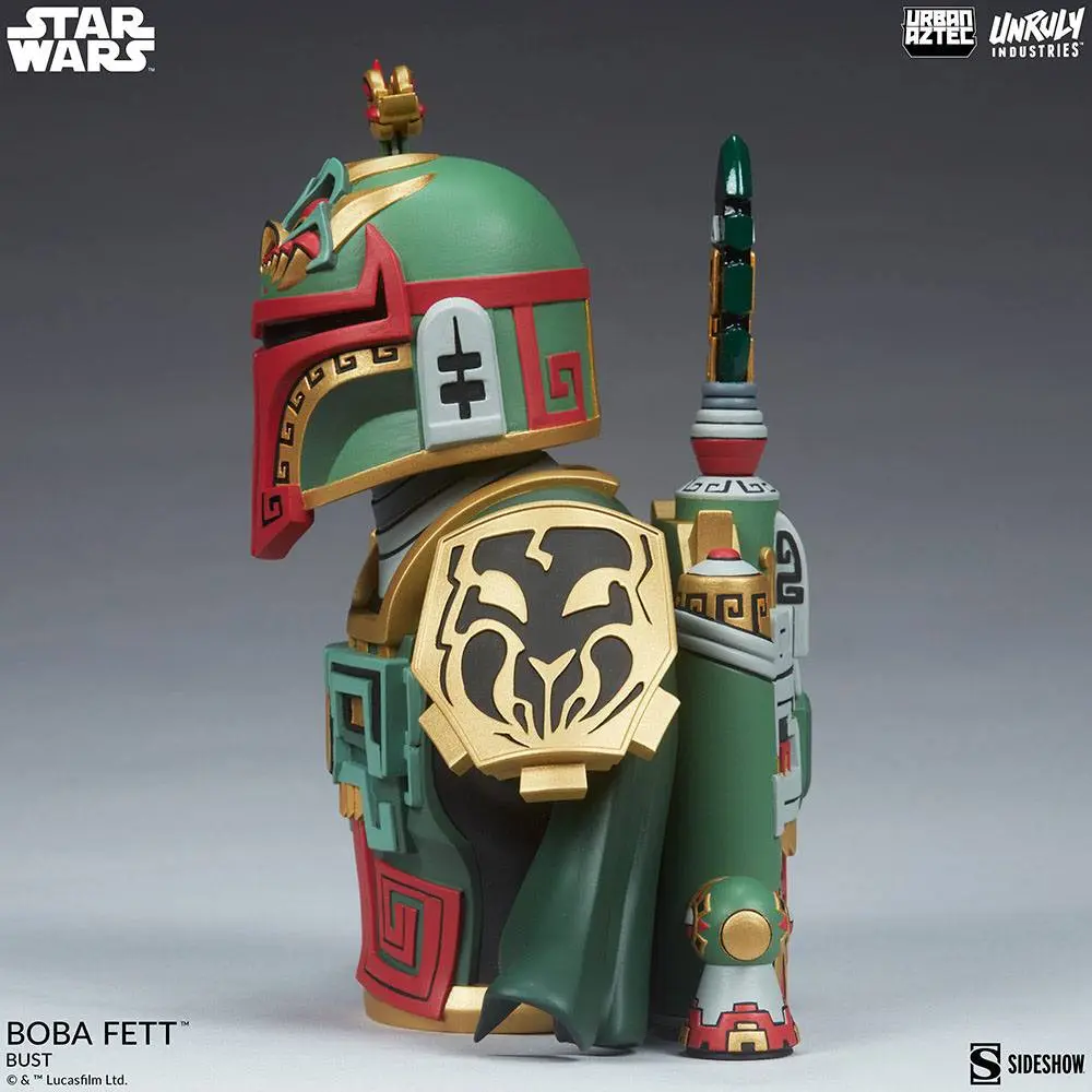 Star Wars Urban Aztec Boba Fett by Jesse Hernandez Vinyl mellszobor figura 20 cm termékfotó