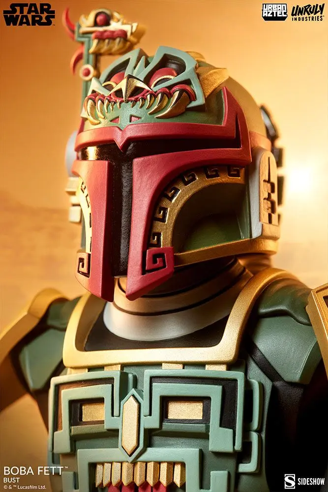 Star Wars Urban Aztec Boba Fett by Jesse Hernandez Vinyl mellszobor figura 20 cm termékfotó