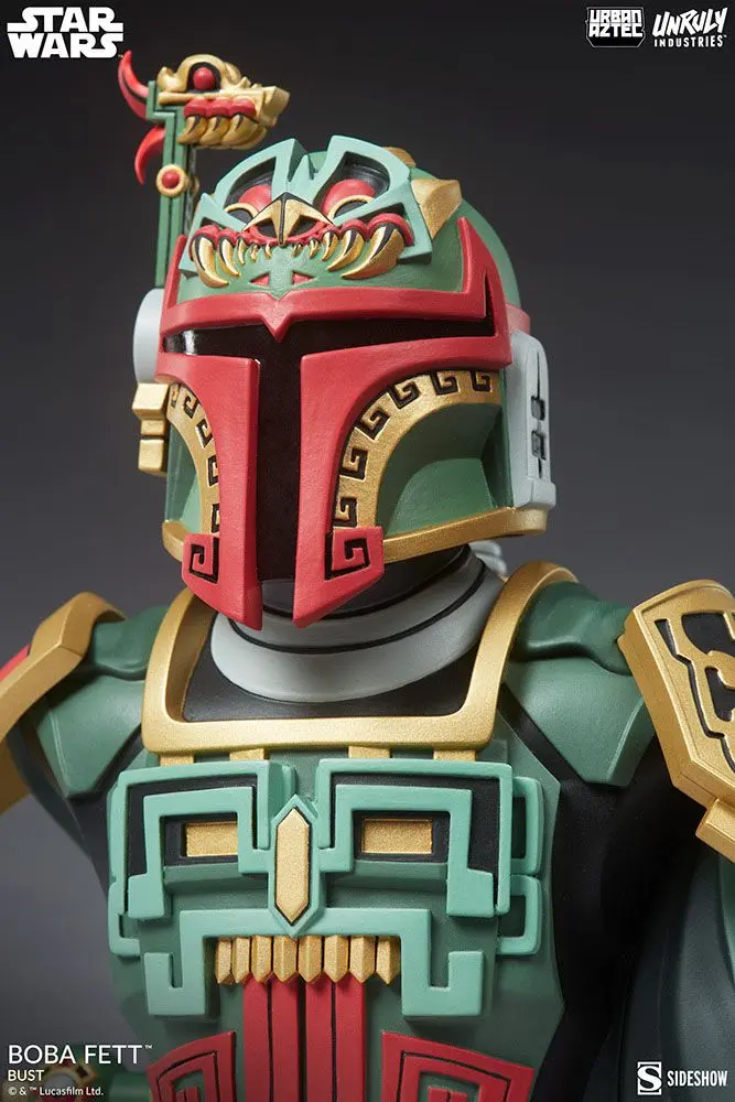 Star Wars Urban Aztec Boba Fett by Jesse Hernandez Vinyl mellszobor figura 20 cm termékfotó