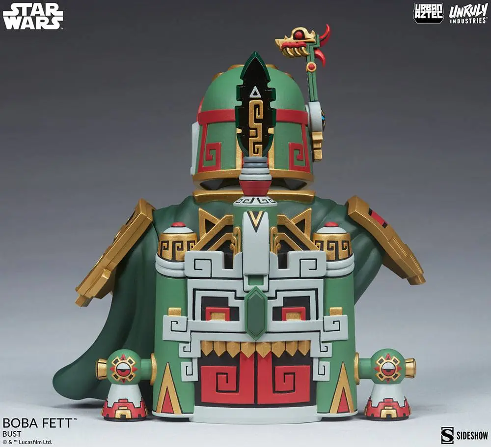 Star Wars Urban Aztec Boba Fett by Jesse Hernandez Vinyl mellszobor figura 20 cm termékfotó