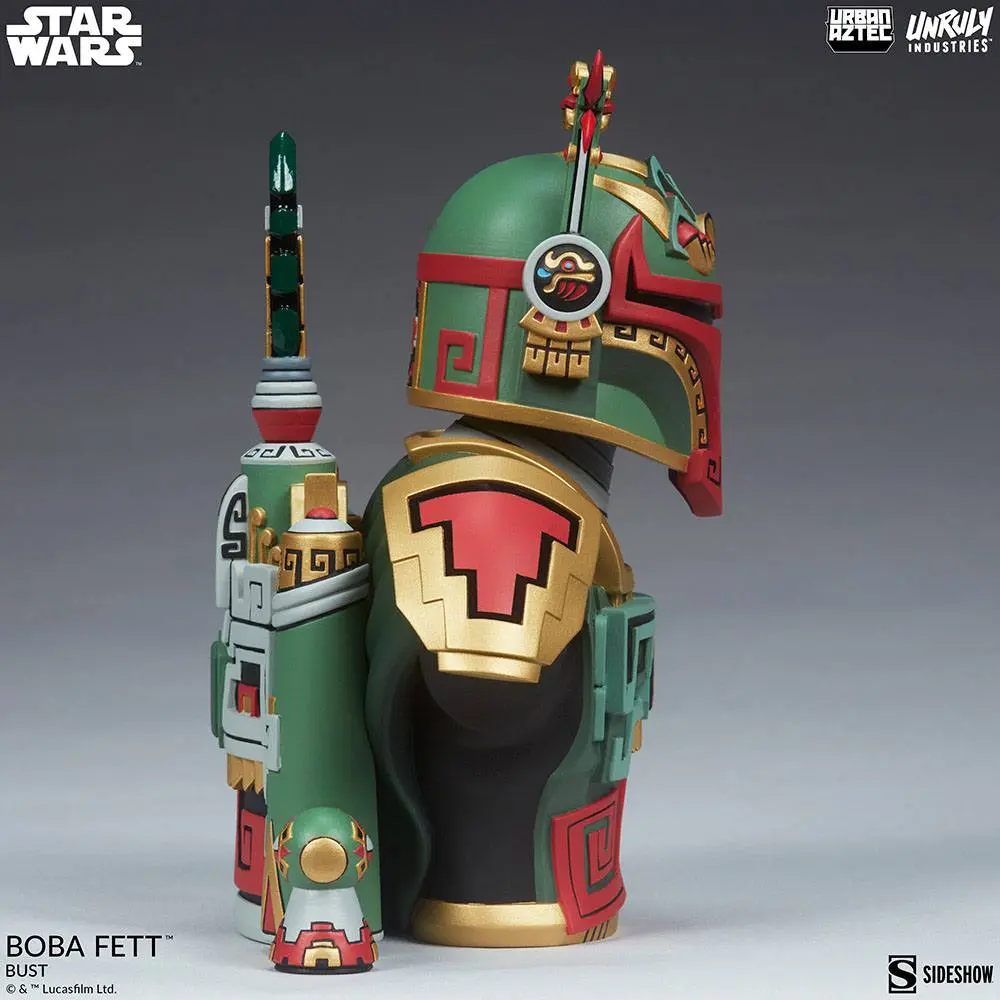 Star Wars Urban Aztec Boba Fett by Jesse Hernandez Vinyl mellszobor figura 20 cm termékfotó