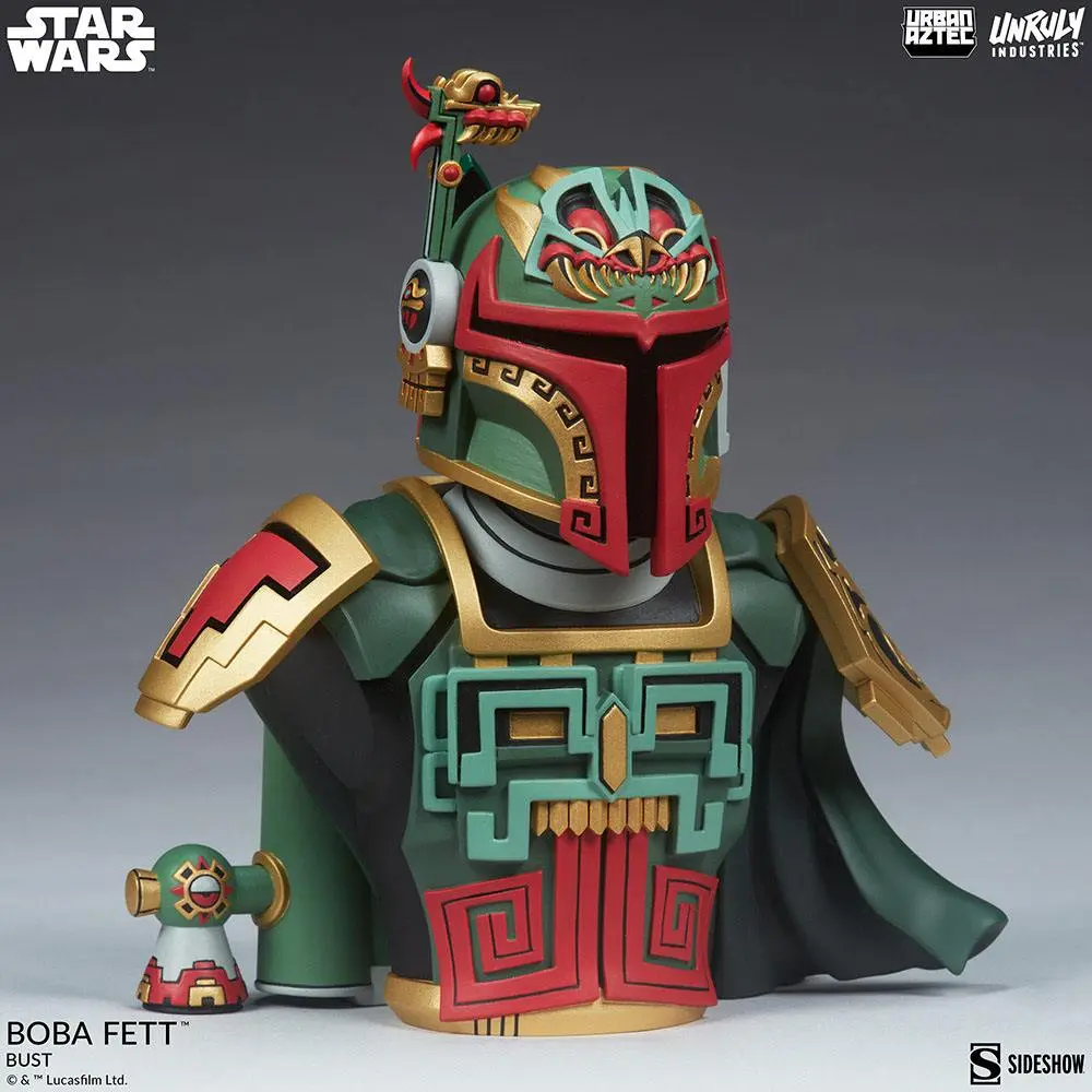 Star Wars Urban Aztec Boba Fett by Jesse Hernandez Vinyl mellszobor figura 20 cm termékfotó