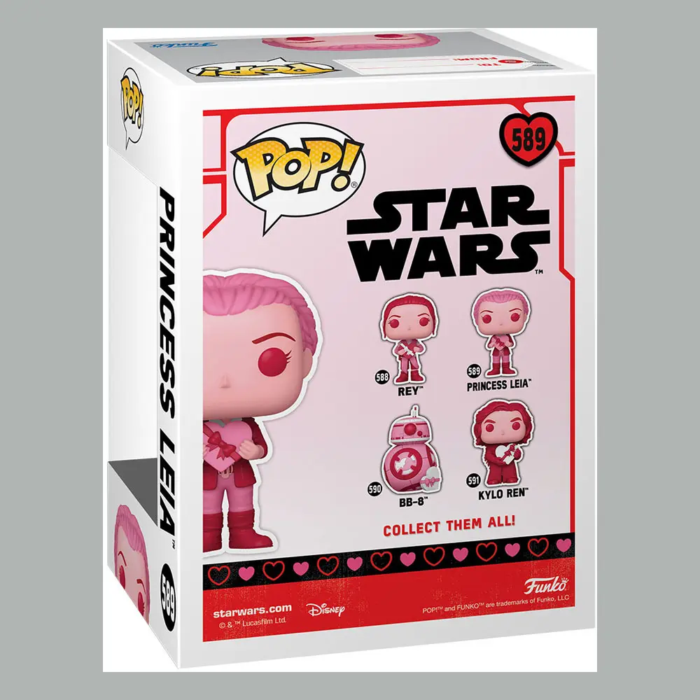 Star Wars Valentines Funko POP! Star Wars Vinyl figura Leia 9 cm termékfotó