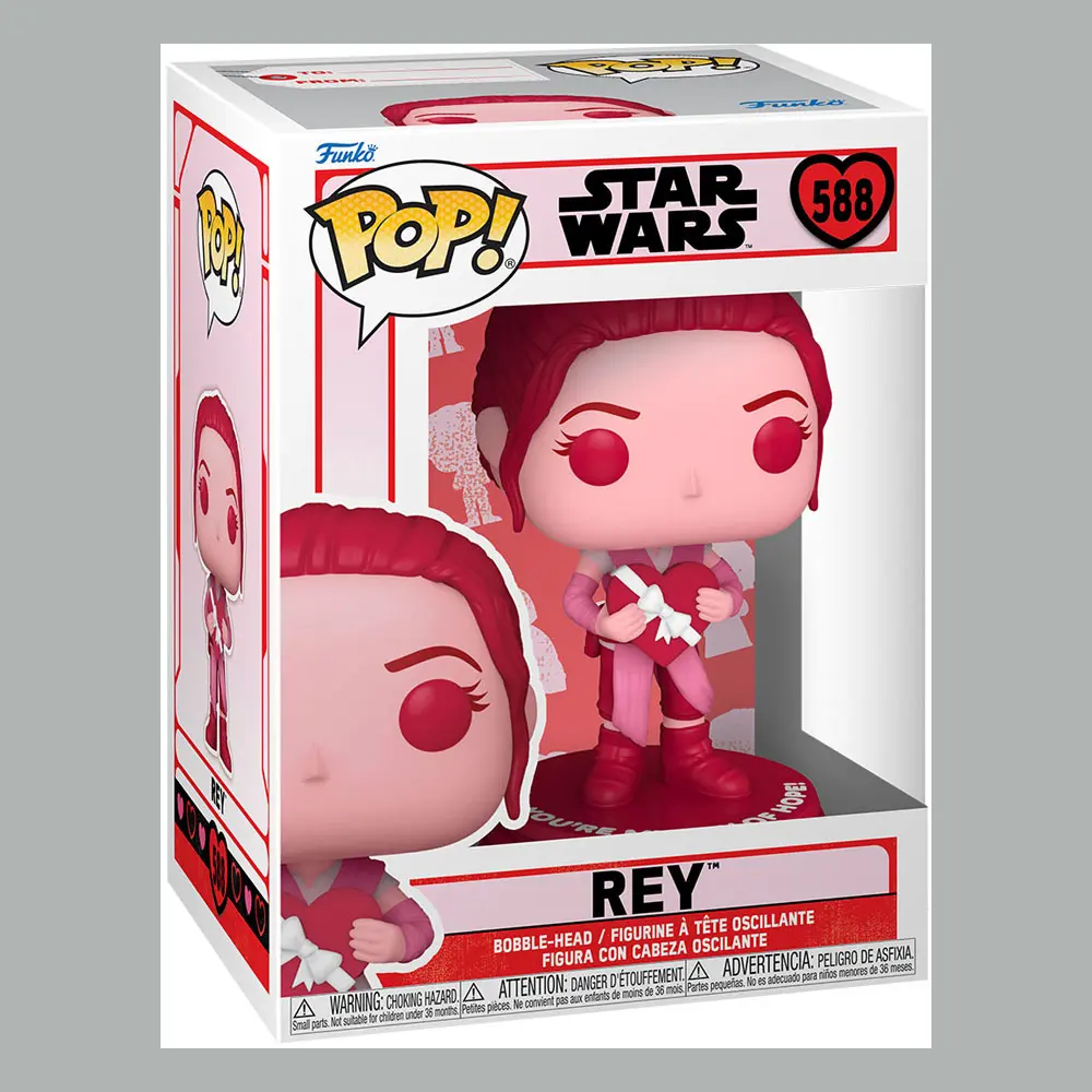 Star Wars Valentines Funko POP! Star Wars Vinyl figura Rey 9 cm termékfotó