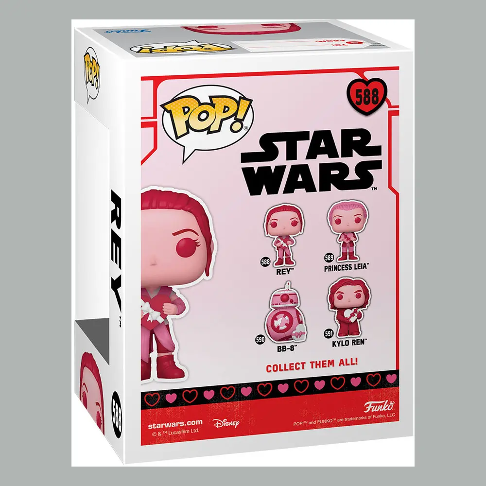 Star Wars Valentines Funko POP! Star Wars Vinyl figura Rey 9 cm termékfotó