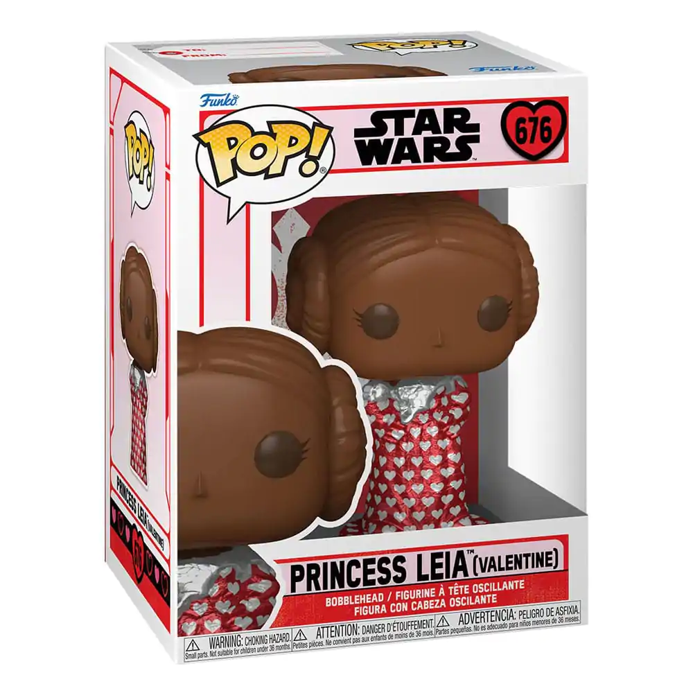 Star Wars Valentines Funko POP! Vinyl figura Leia (Val Choc) 9 cm termékfotó