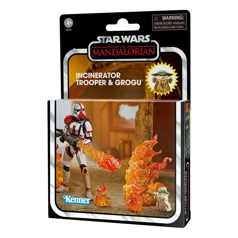 Star Wars Vintage Kollekció Incinerator Trooper and Grogu figura 10cm termékfotó