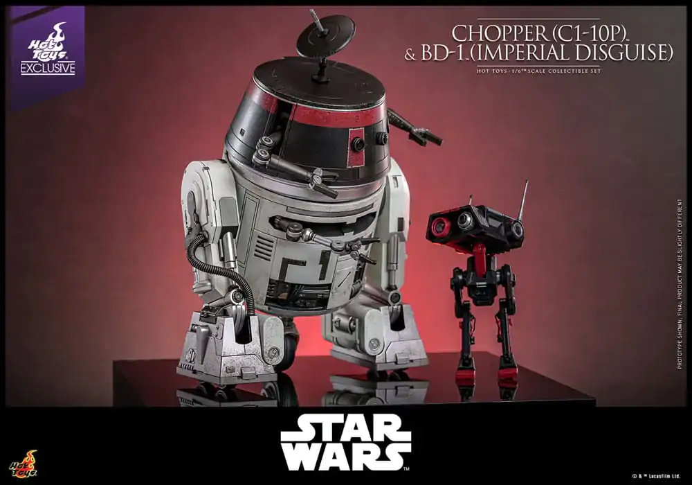 Star Wars1/6 Chopper (C1-10P™) &amp; BD-1™ (Imperial Disguise) akciófigura csomag 18 cm &amp; 8 cm termékfotó