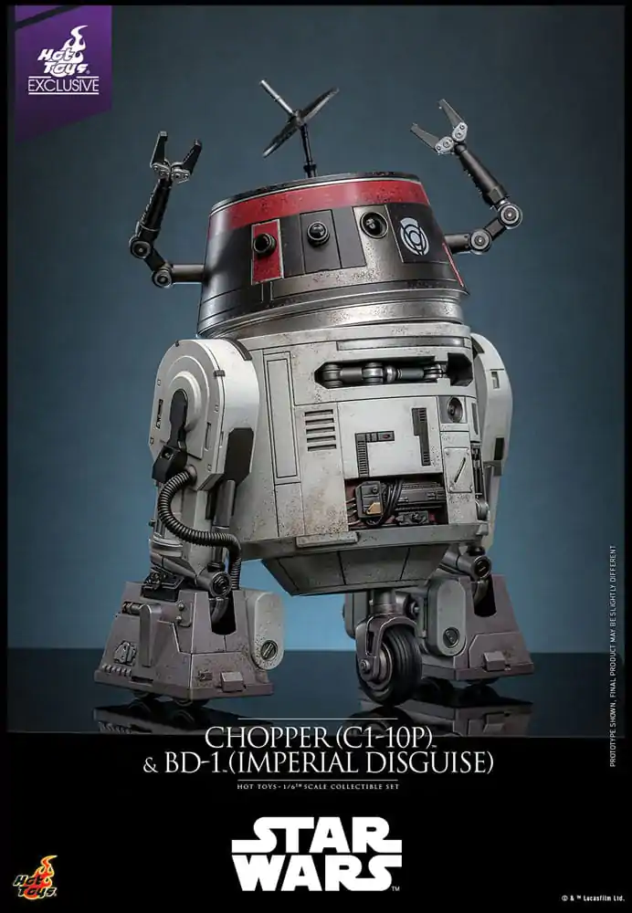 Star Wars1/6 Chopper (C1-10P™) &amp; BD-1™ (Imperial Disguise) akciófigura csomag 18 cm &amp; 8 cm termékfotó