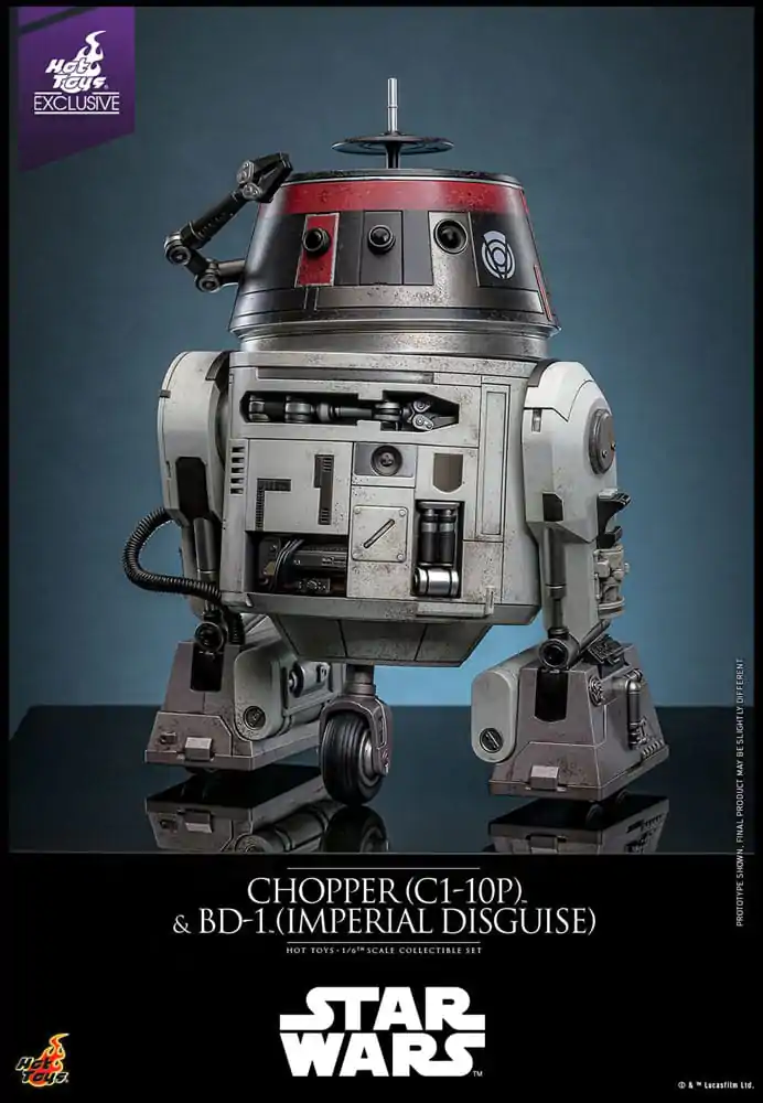 Star Wars1/6 Chopper (C1-10P™) &amp; BD-1™ (Imperial Disguise) akciófigura csomag 18 cm &amp; 8 cm termékfotó