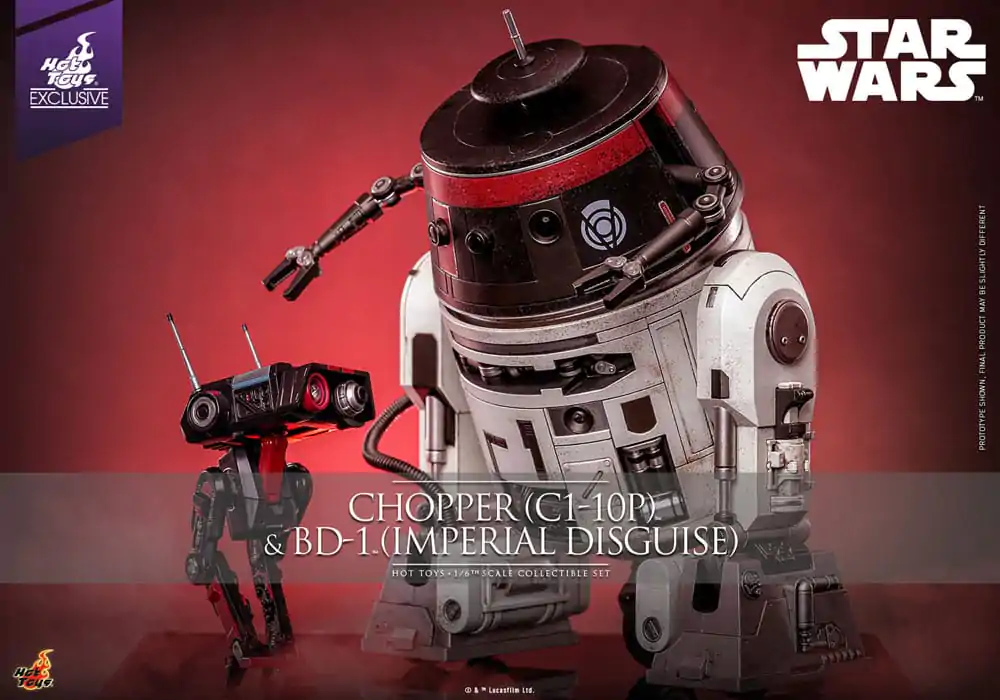 Star Wars1/6 Chopper (C1-10P™) &amp; BD-1™ (Imperial Disguise) akciófigura csomag 18 cm &amp; 8 cm termékfotó
