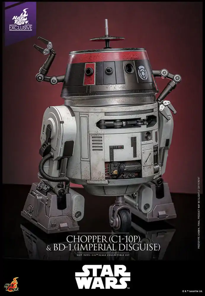 Star Wars1/6 Chopper (C1-10P™) &amp; BD-1™ (Imperial Disguise) akciófigura csomag 18 cm &amp; 8 cm termékfotó