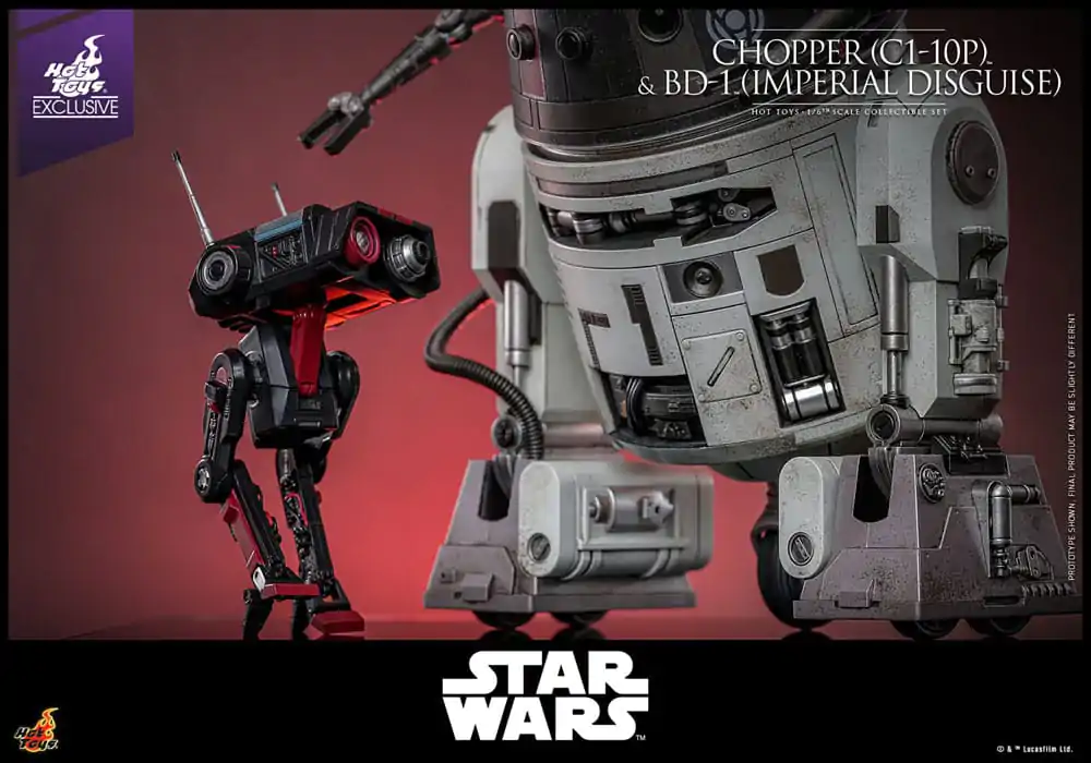 Star Wars1/6 Chopper (C1-10P™) &amp; BD-1™ (Imperial Disguise) akciófigura csomag 18 cm &amp; 8 cm termékfotó
