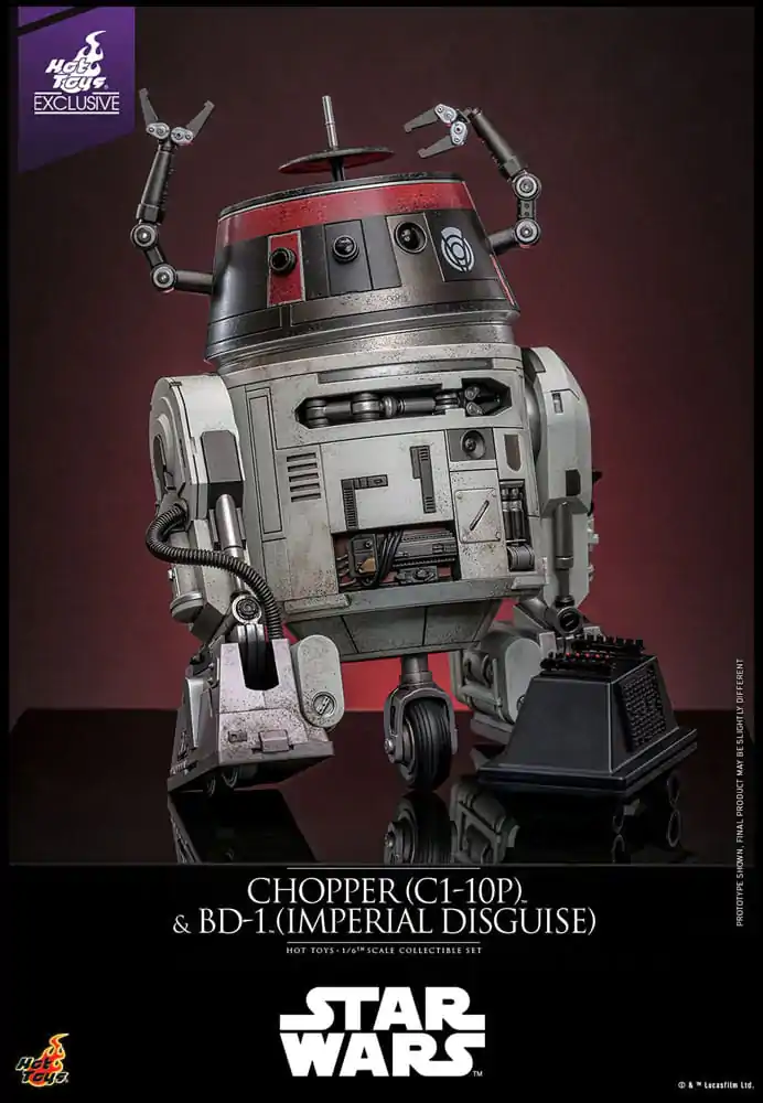 Star Wars1/6 Chopper (C1-10P™) &amp; BD-1™ (Imperial Disguise) akciófigura csomag 18 cm &amp; 8 cm termékfotó