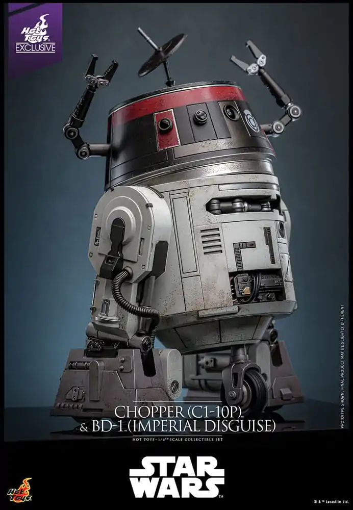Star Wars1/6 Chopper (C1-10P™) &amp; BD-1™ (Imperial Disguise) akciófigura csomag 18 cm &amp; 8 cm termékfotó