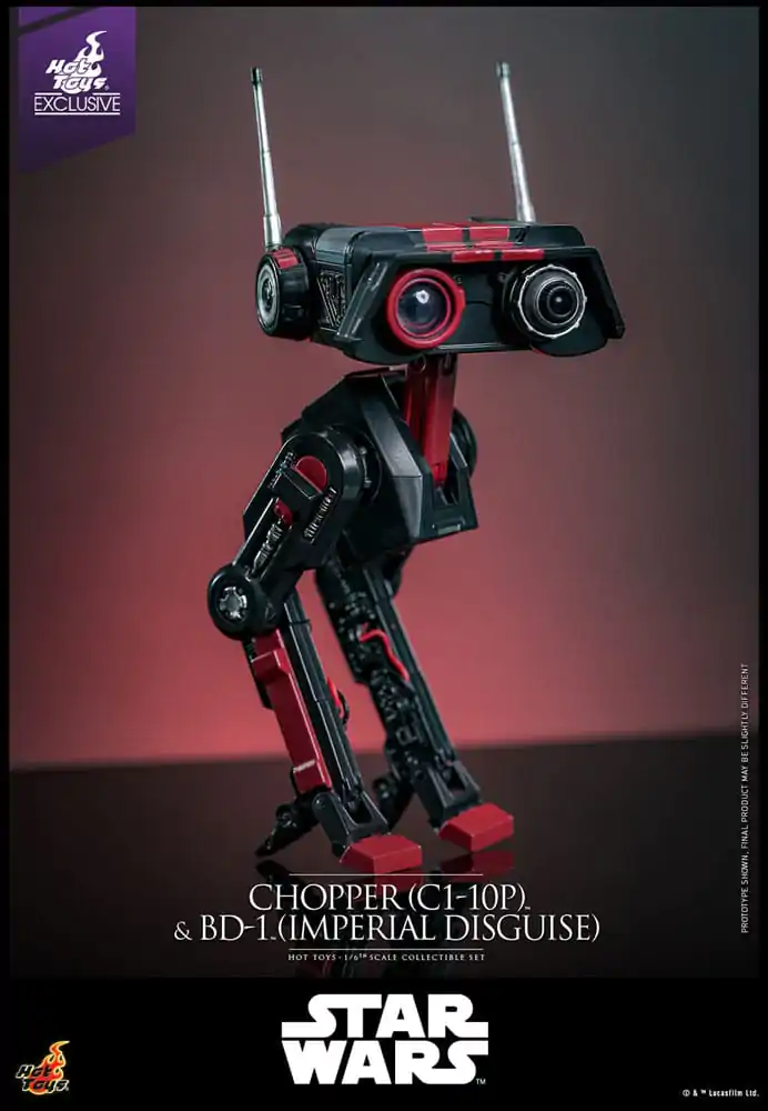 Star Wars1/6 Chopper (C1-10P™) &amp; BD-1™ (Imperial Disguise) akciófigura csomag 18 cm &amp; 8 cm termékfotó