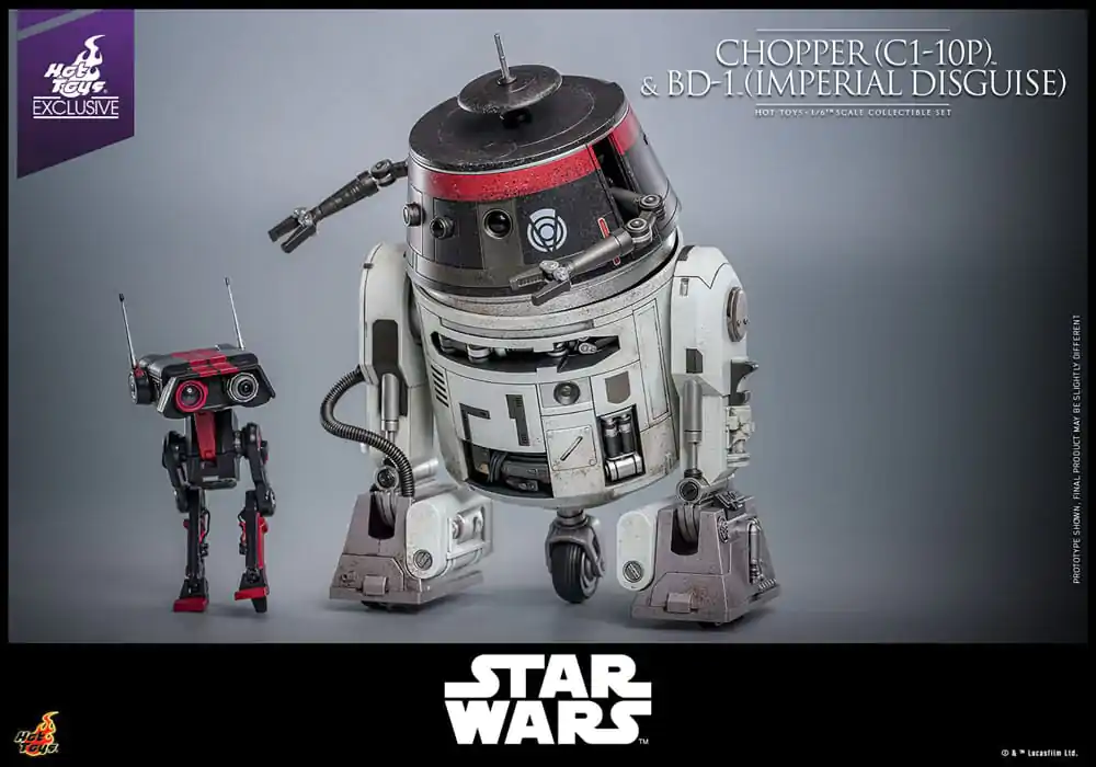 Star Wars1/6 Chopper (C1-10P™) &amp; BD-1™ (Imperial Disguise) akciófigura csomag 18 cm &amp; 8 cm termékfotó