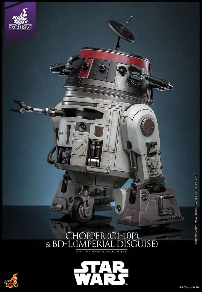 Star Wars1/6 Chopper (C1-10P™) &amp; BD-1™ (Imperial Disguise) akciófigura csomag 18 cm &amp; 8 cm termékfotó