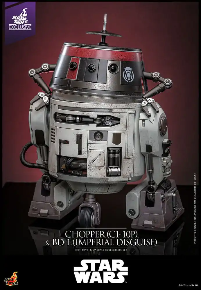 Star Wars1/6 Chopper (C1-10P™) &amp; BD-1™ (Imperial Disguise) akciófigura csomag 18 cm &amp; 8 cm termékfotó