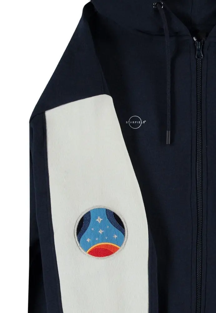 Starfield Monochrome Emblem cipzáras pulóver termékfotó