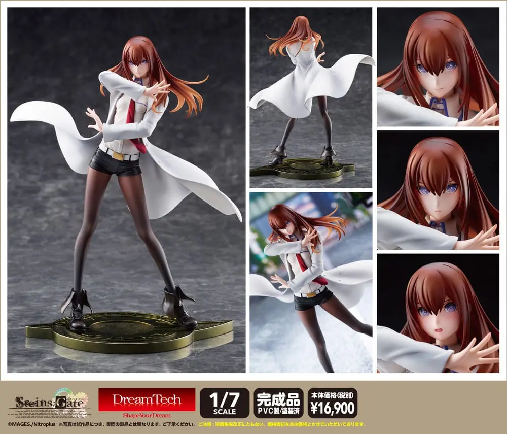 Steins Gate DreamTech 1/7 Kurisu Makise Lab Coat style DT-210 PVC szobor figura 22 cm termékfotó