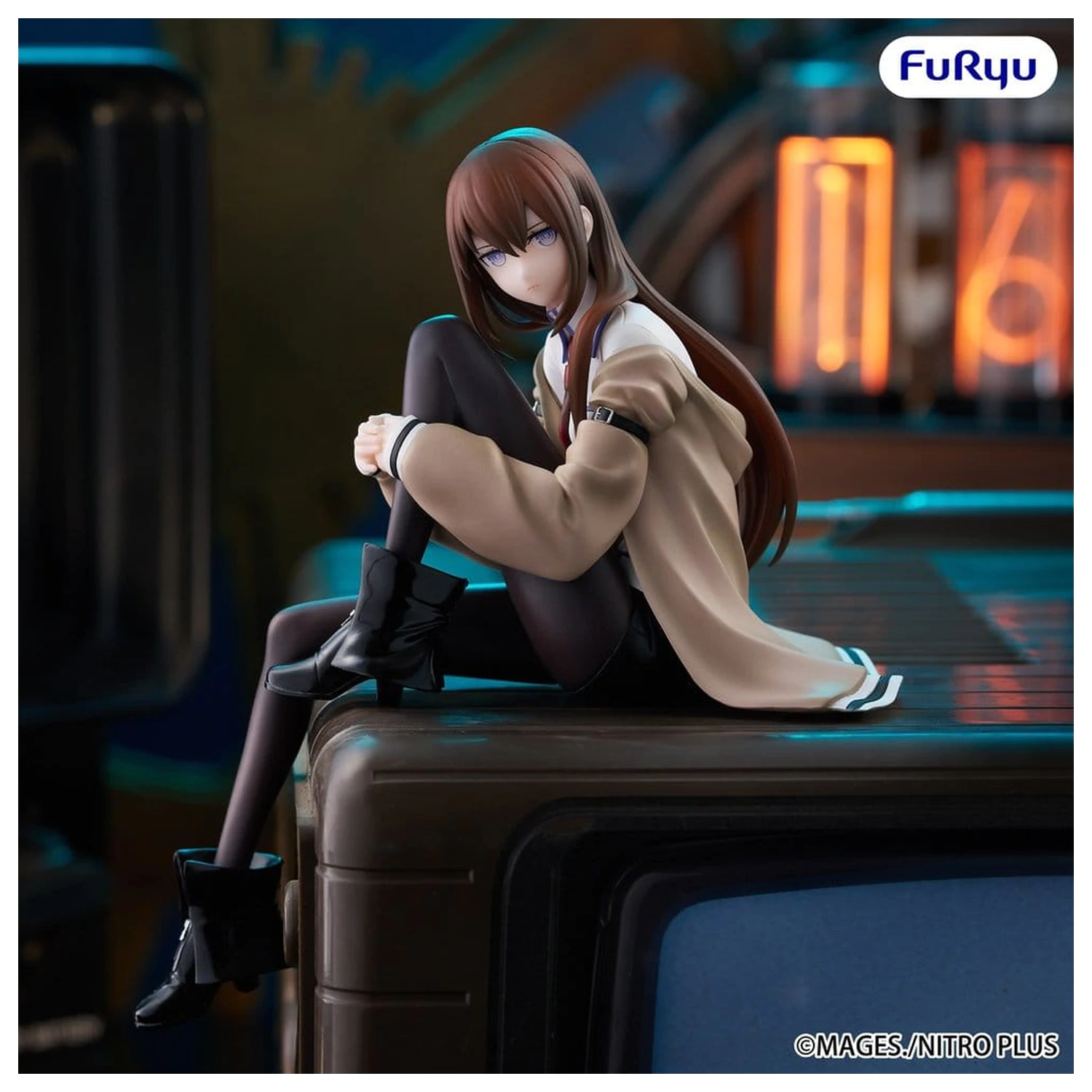 Steins Gate Noodle Stopper Kurisu Makise PVC szobor figura 14 cm    termékfotó