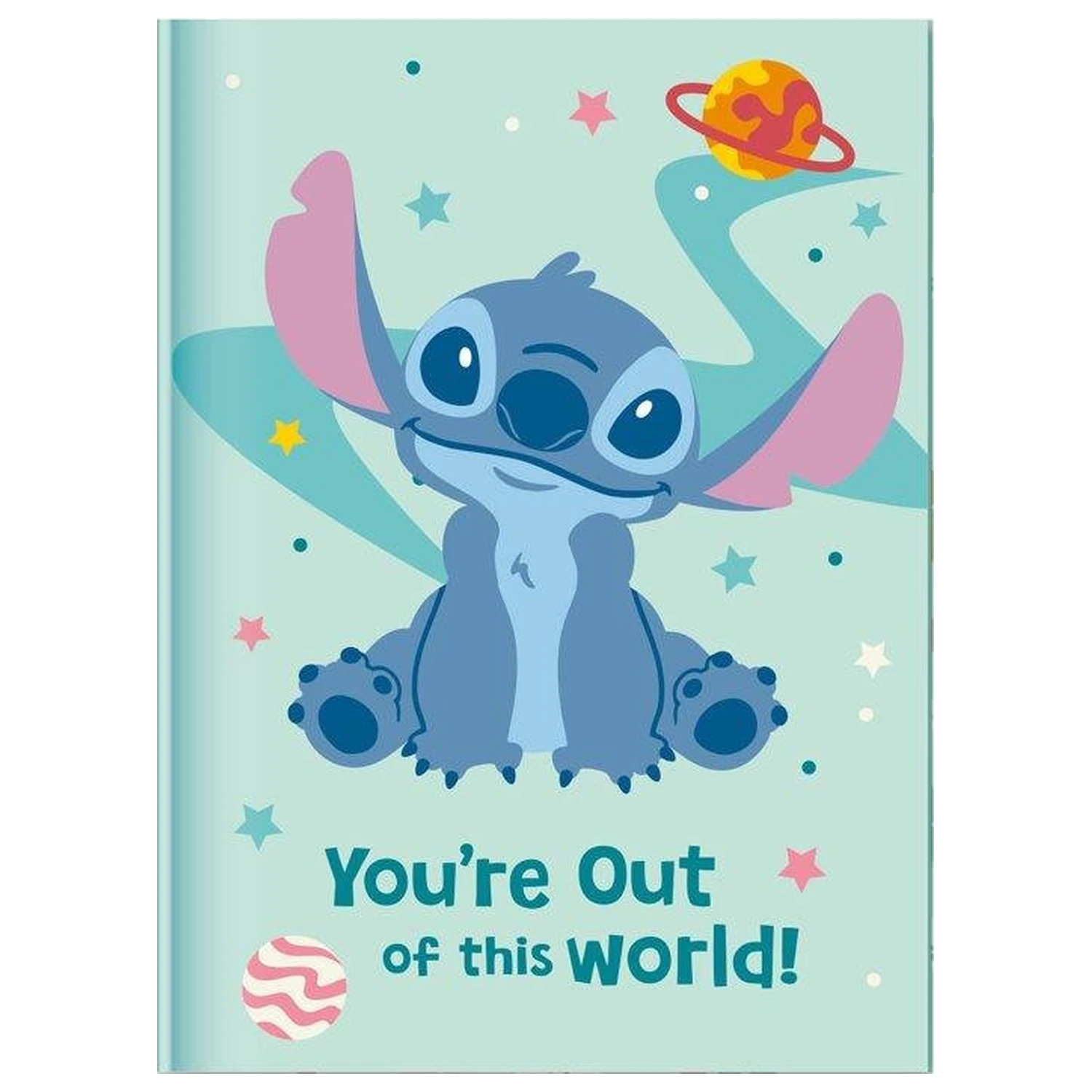 Stitch keményfedeles füzet zárral és Pompom toll termékfotó