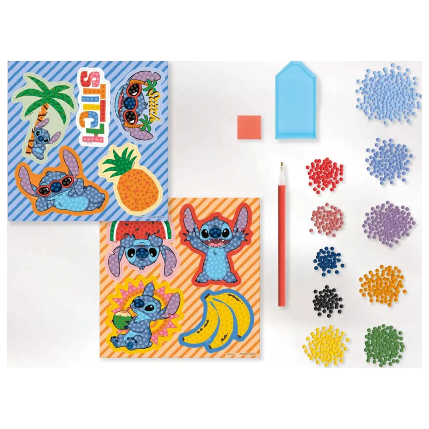 Stitch Aloha gyémántszemes matrica 9 db-os termékfotó