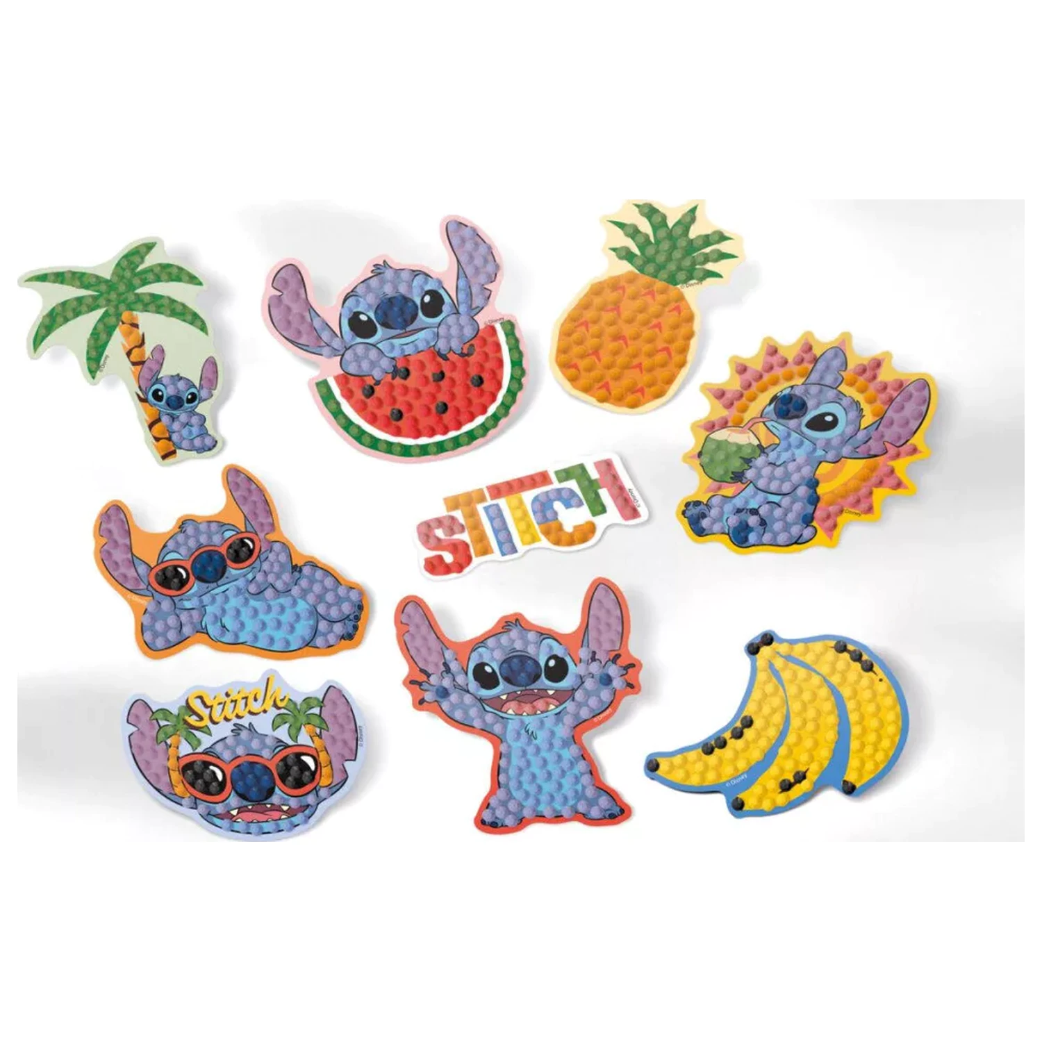 Stitch Aloha gyémántszemes matrica 9 db-os termékfotó
