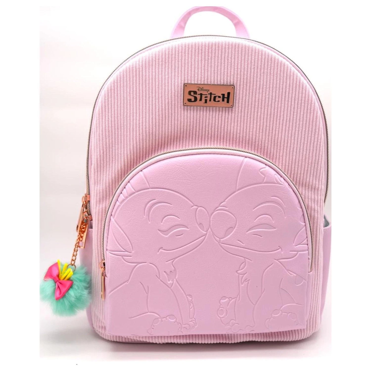 Stitch & Angel Fashion Duo Pink Corduroy táska hátizsák 32x25x14cm termékfotó