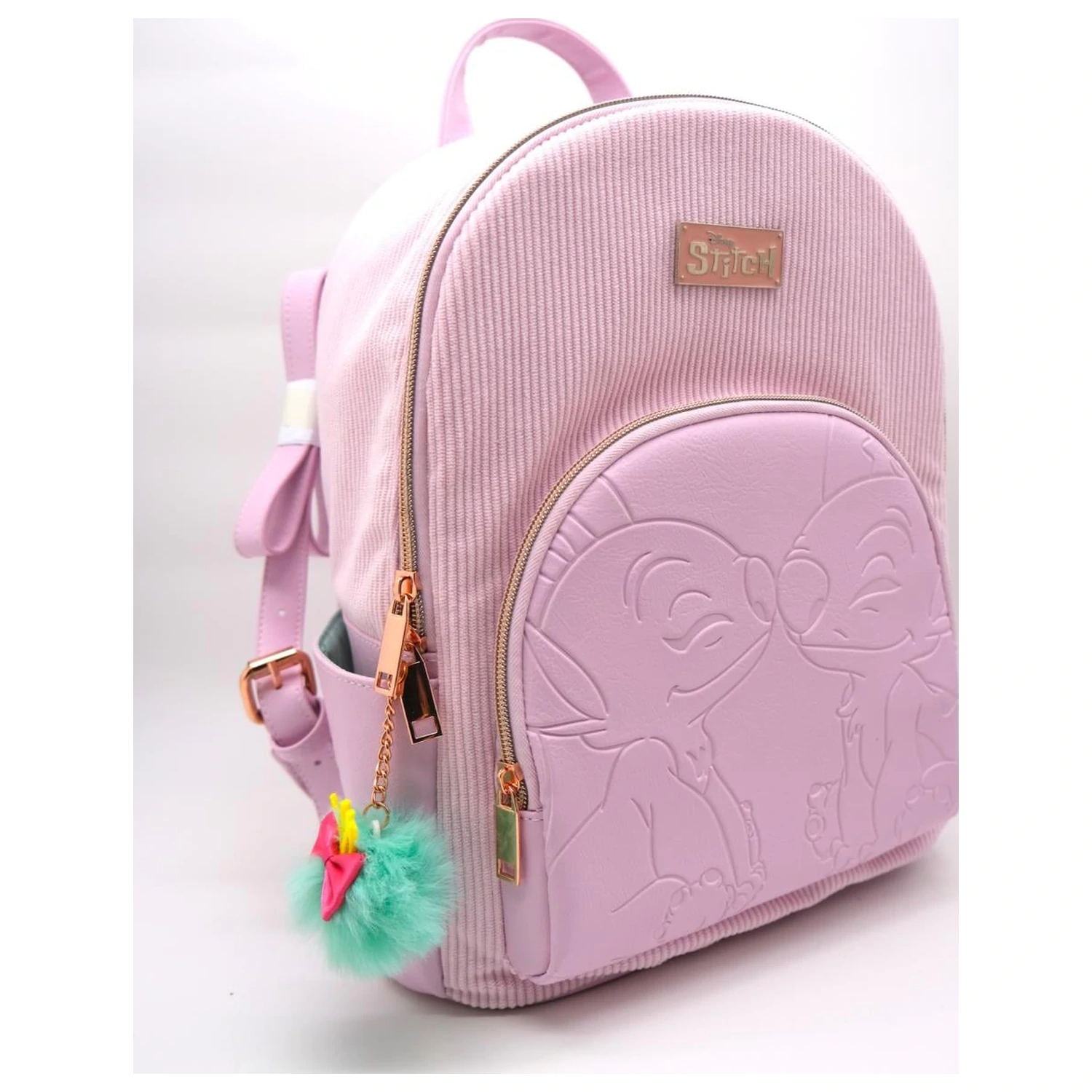 Stitch & Angel Fashion Duo Pink Corduroy táska hátizsák 32x25x14cm termékfotó