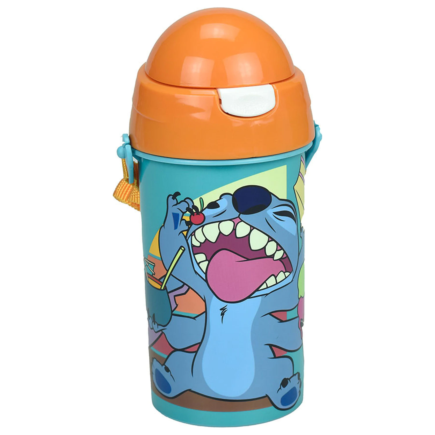 Stitch Cool műanyag szívószálas kulacs akasztóval 500 ml termékfotó