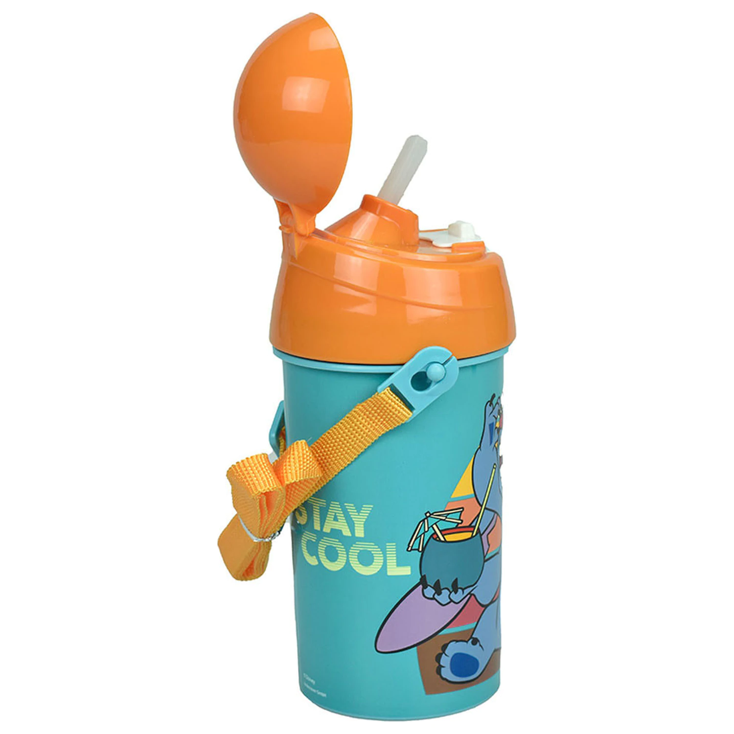 Stitch Cool műanyag szívószálas kulacs akasztóval 500 ml termékfotó