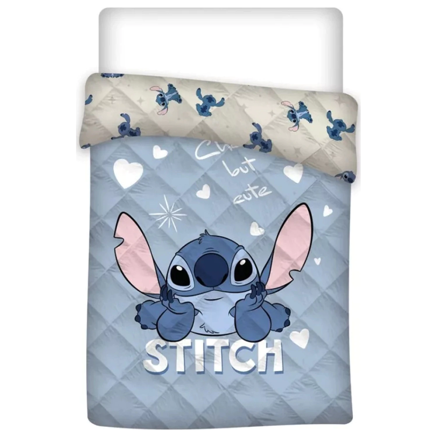 Stitch Cute Blue steppelt ágytakaró, paplan termékfotó