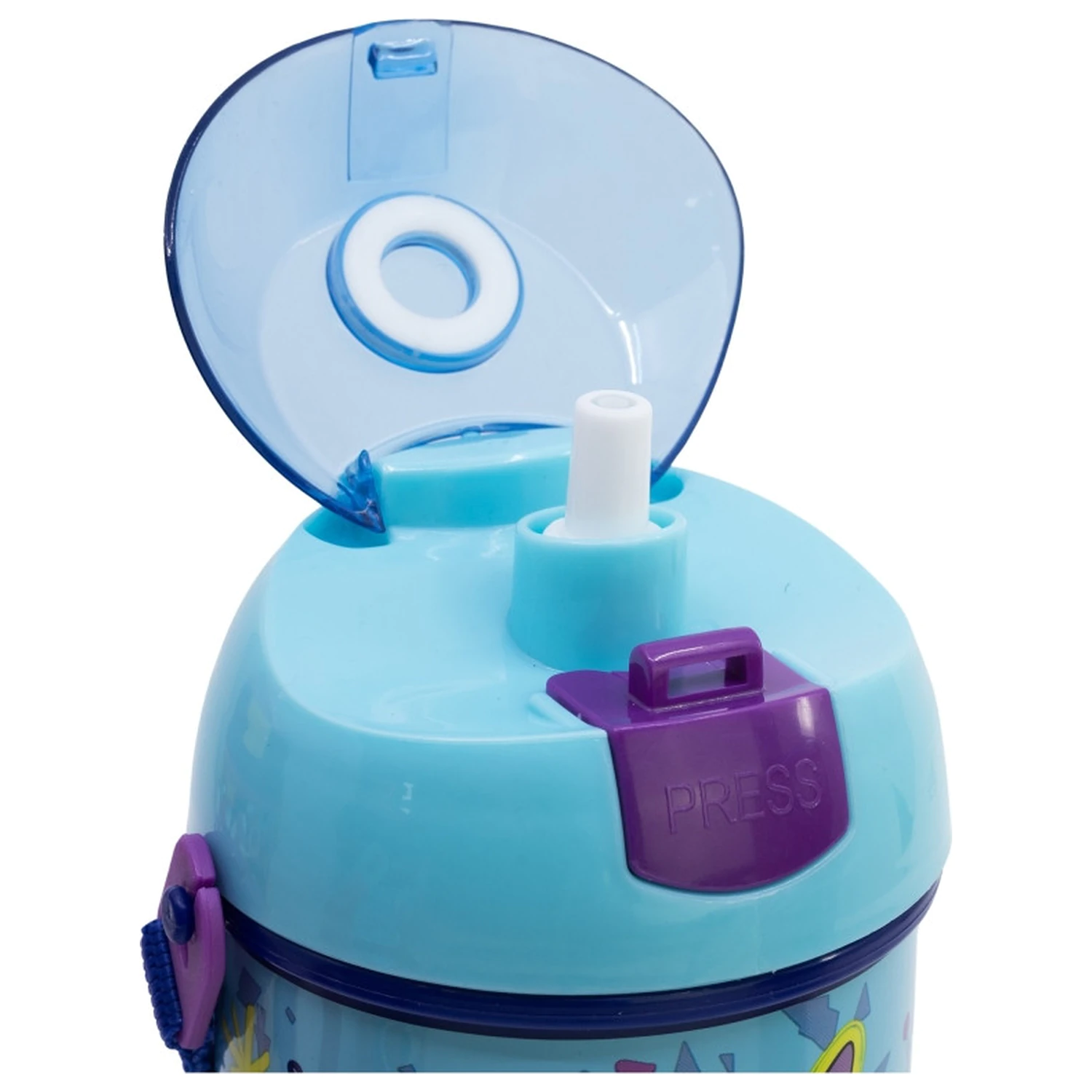 Stitch Dance műanyag szívószálas kulacs akasztóval 450 ml termékfotó