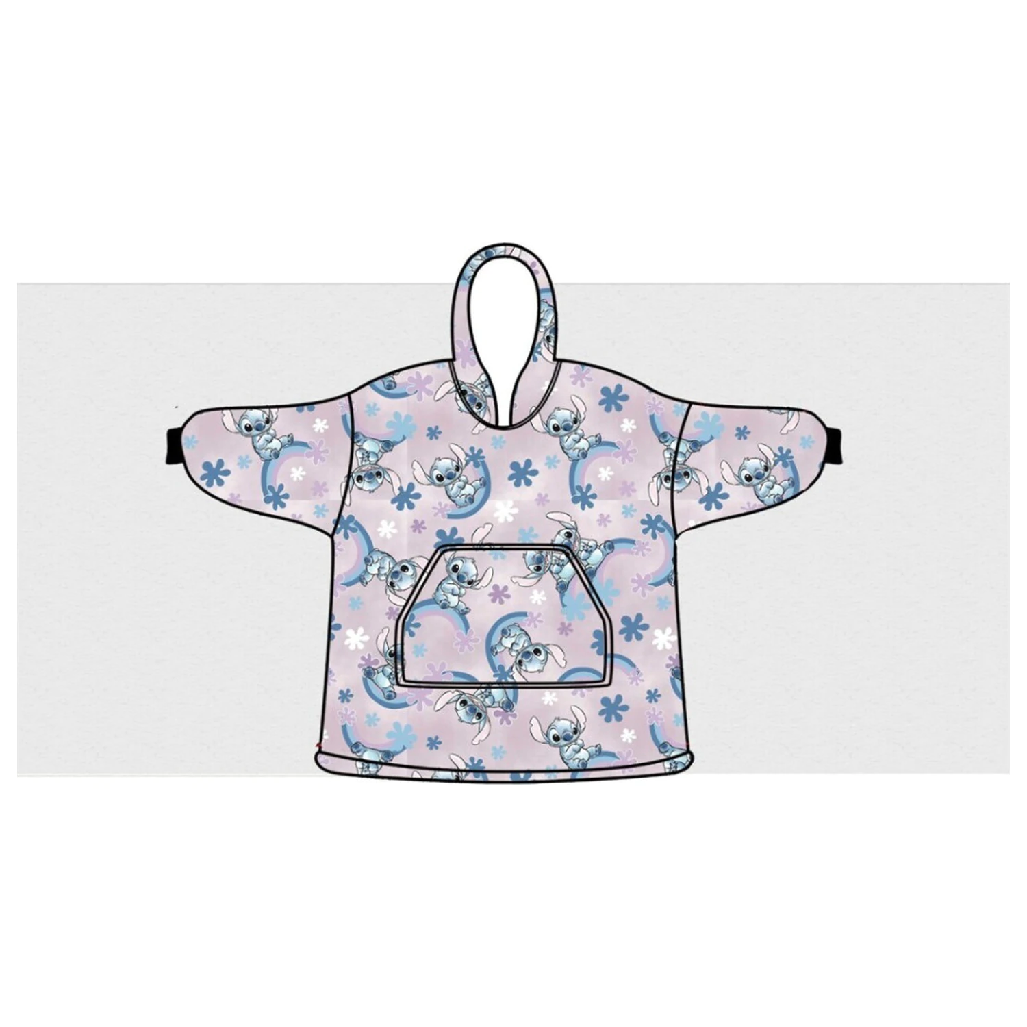 Stitch Dreamy belebújós plüss polár takaró, poncsó 7-14 év termékfotó