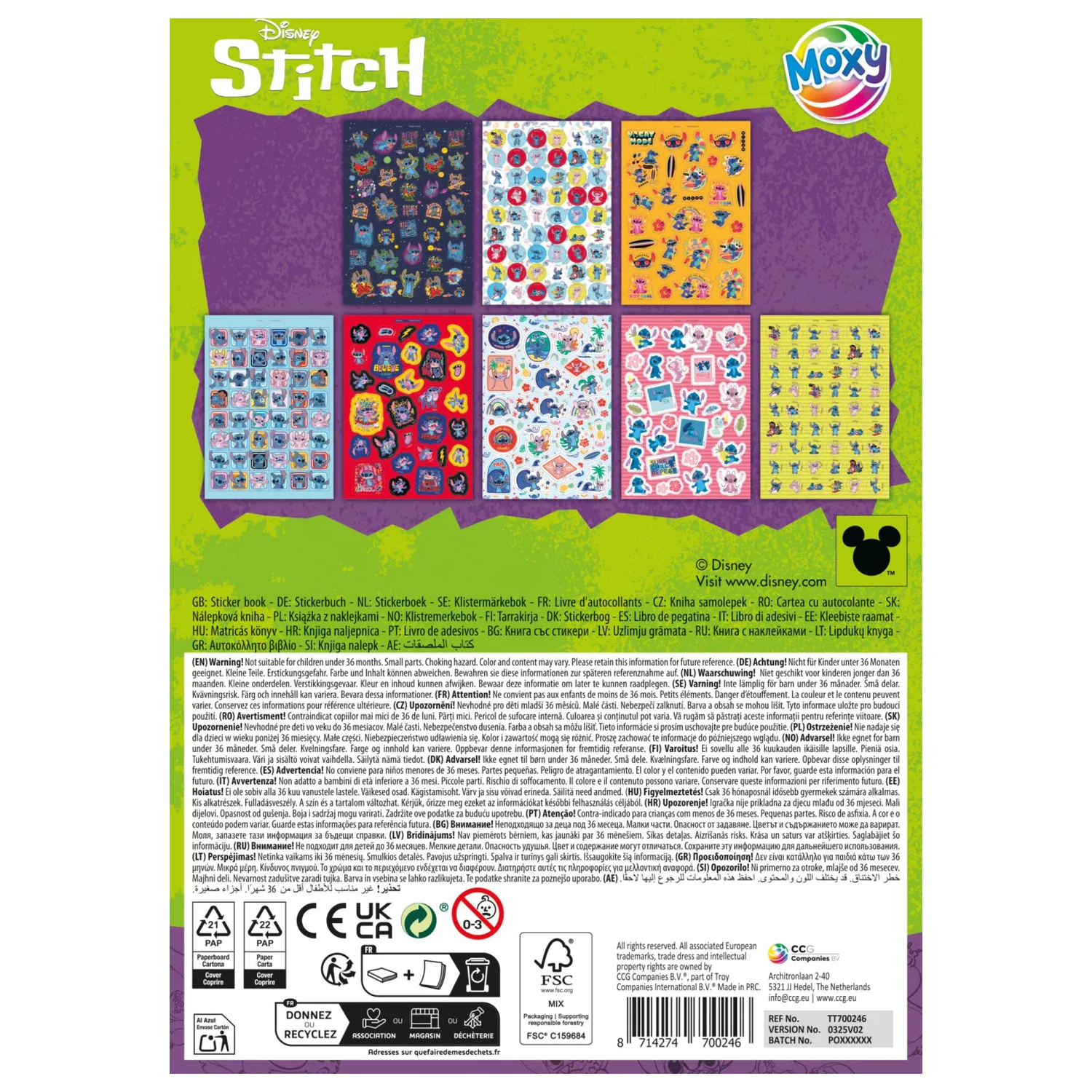 Stitch Extrovert matrica csomag 8 ív termékfotó