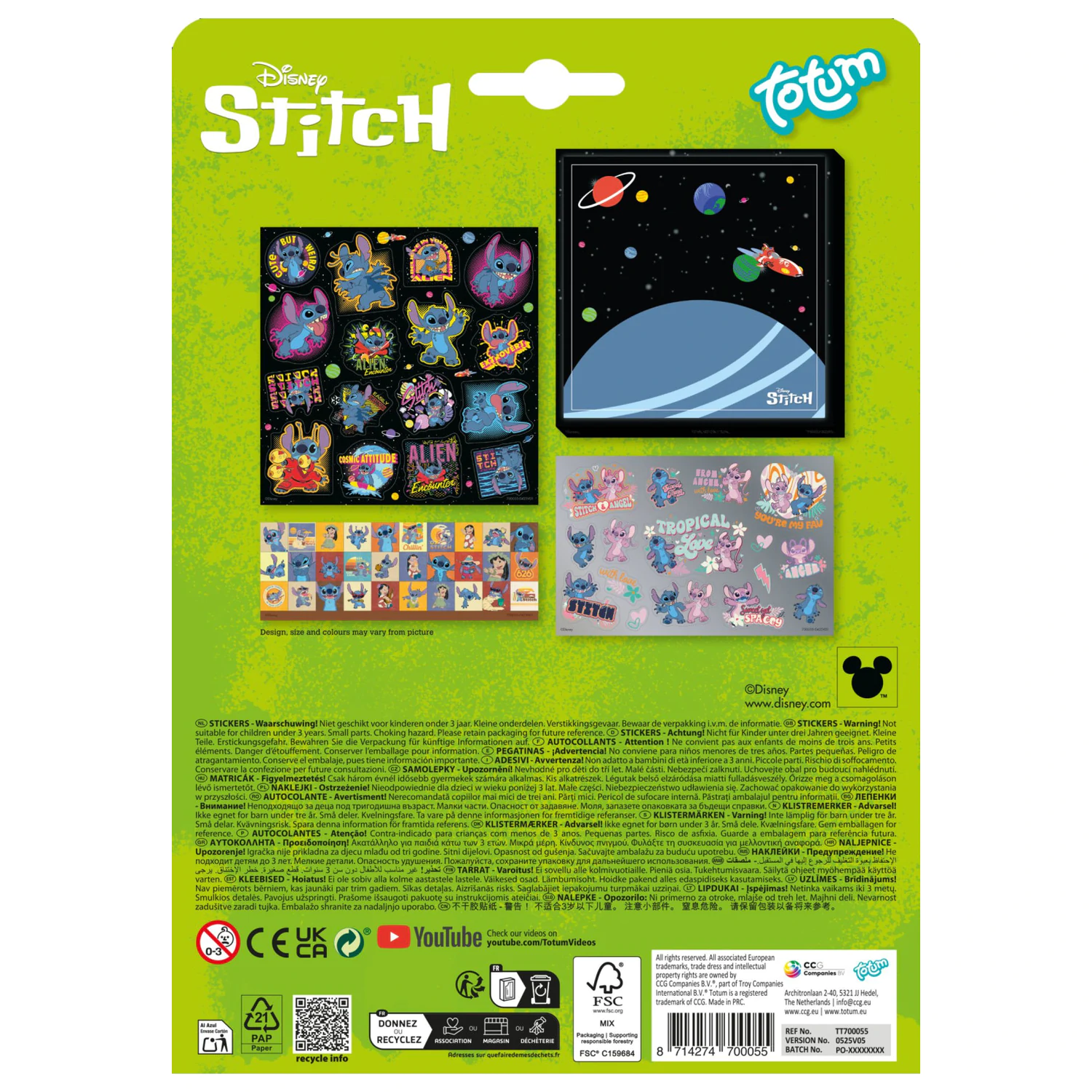 Stitch Extrovert matrica szett termékfotó