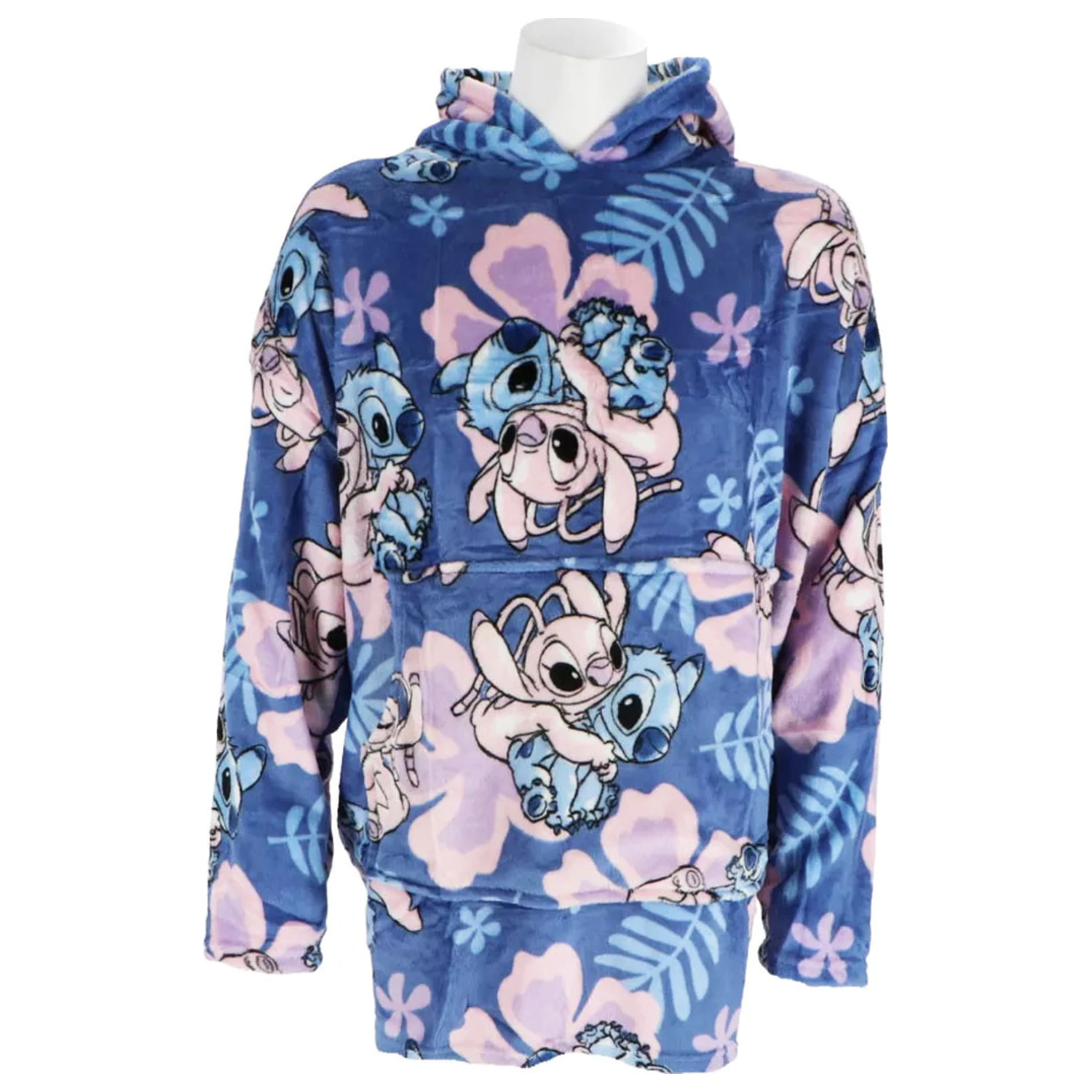 Stitch Hibiscus belebújós plüss polár takaró, poncsó 3-6 év termékfotó