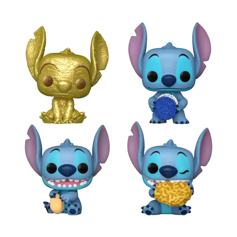 Stitch Holiday 2024 Pocket Funko POP! Vinyl Schlüsselanhänger 4er-Pack Dreidel Box 4 cm termékfotó