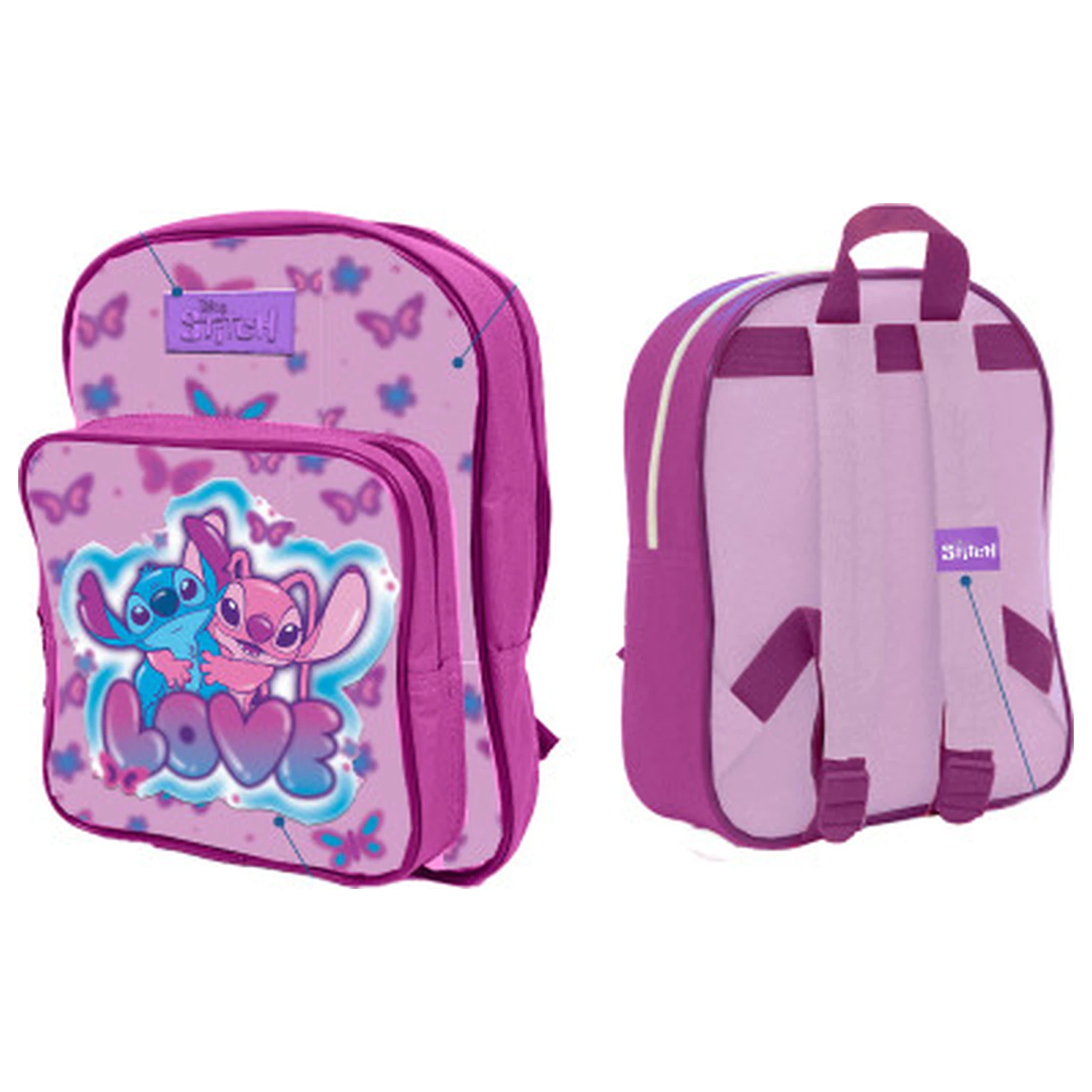 Stitch Love hátizsák, táska 30 cm termékfotó