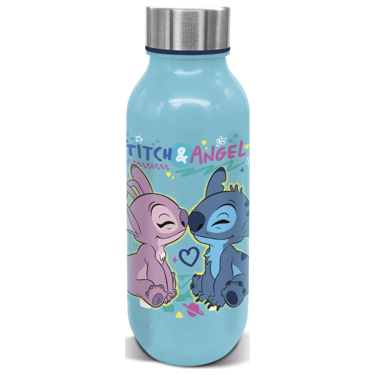 Stitch Love műanyag kulacs csavaros kupakkal 640 ml termékfotó
