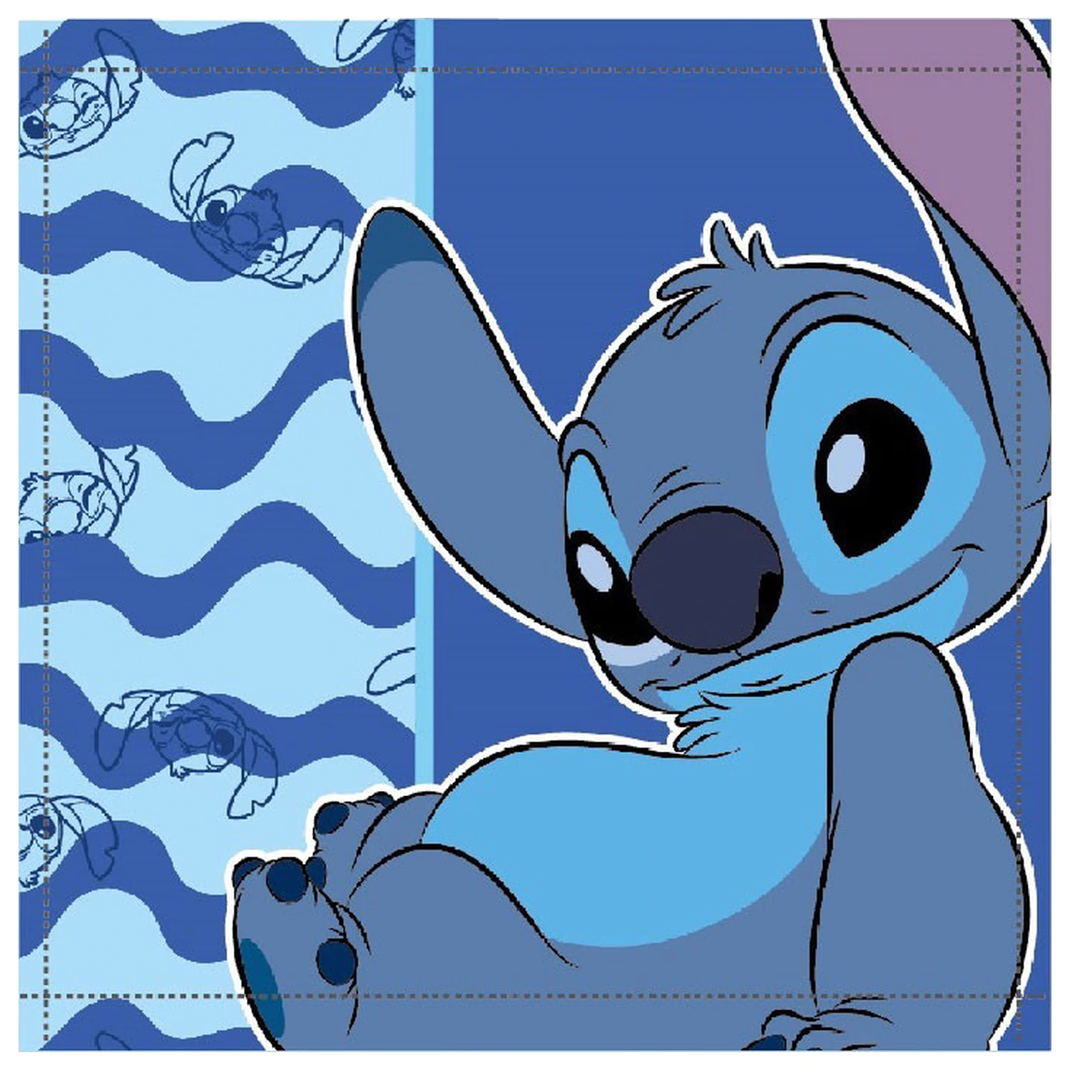 Stitch Ocean Waves kéztörlő, arctörlő, törölköző 30x30cm termékfotó