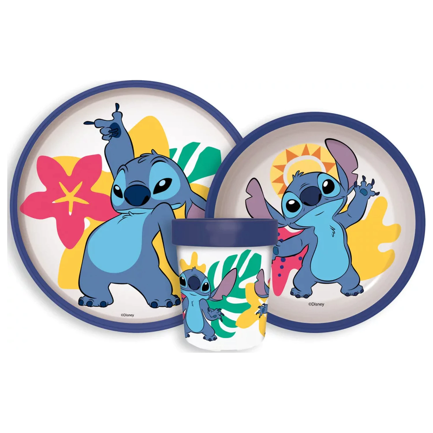 Stitch Palm csúszásmentes étkészlet, micro műanyag szett termékfotó