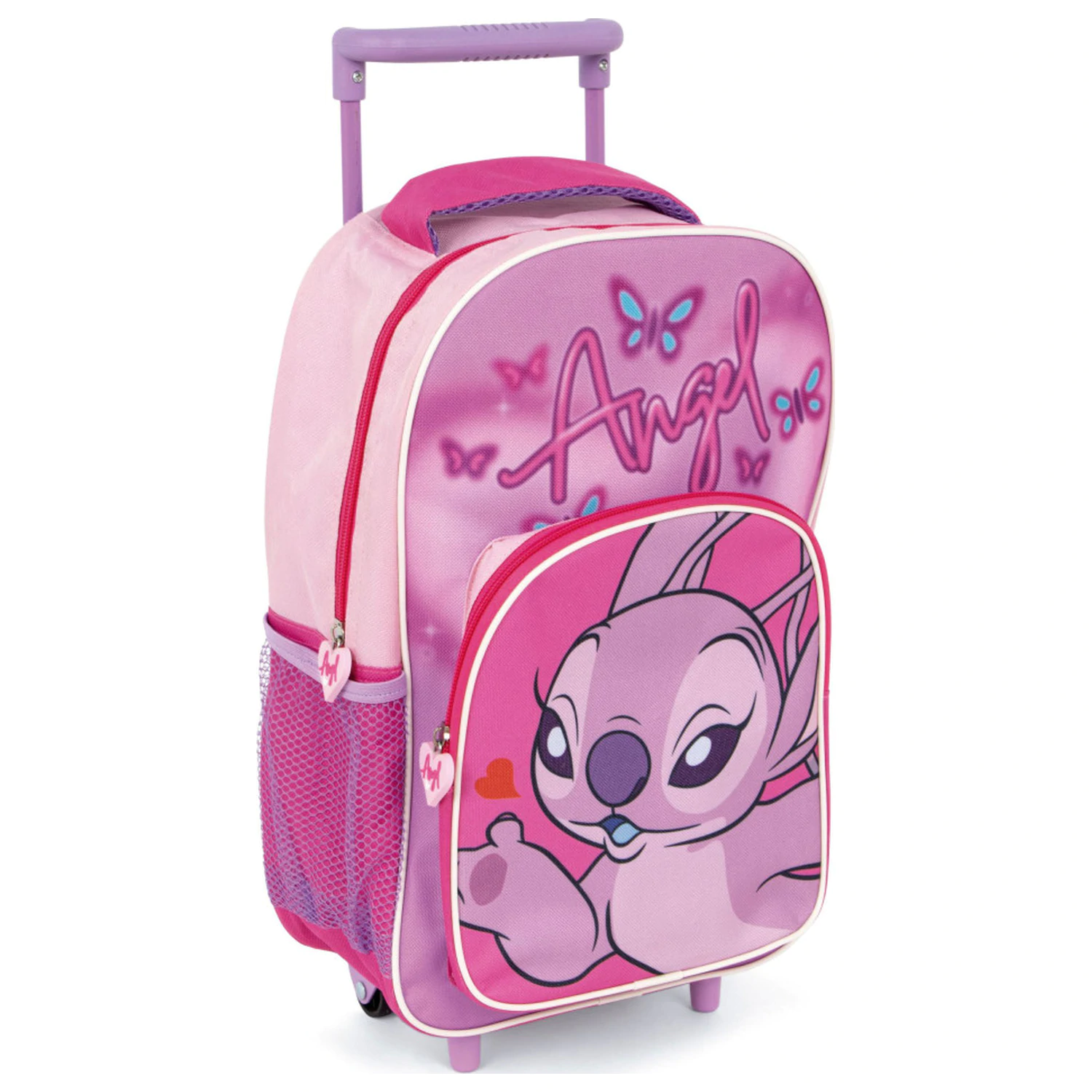 Stitch Pink Angel gurulós ovis hátizsák, táska 36 cm termékfotó