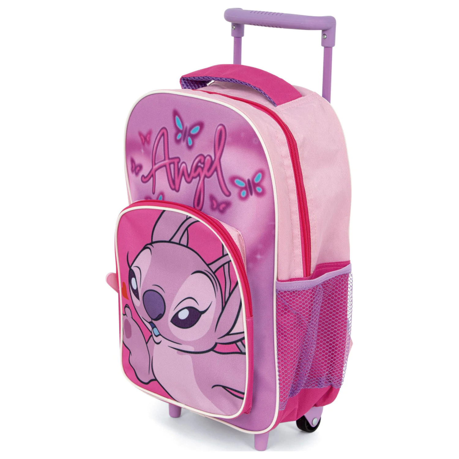 Stitch Pink Angel gurulós ovis hátizsák, táska 36 cm termékfotó