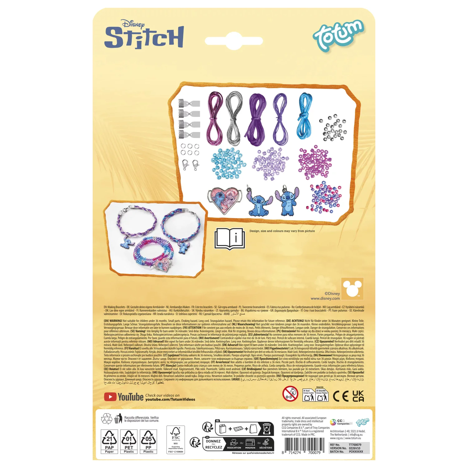 Stitch Purple charm karkötő készítő szett termékfotó