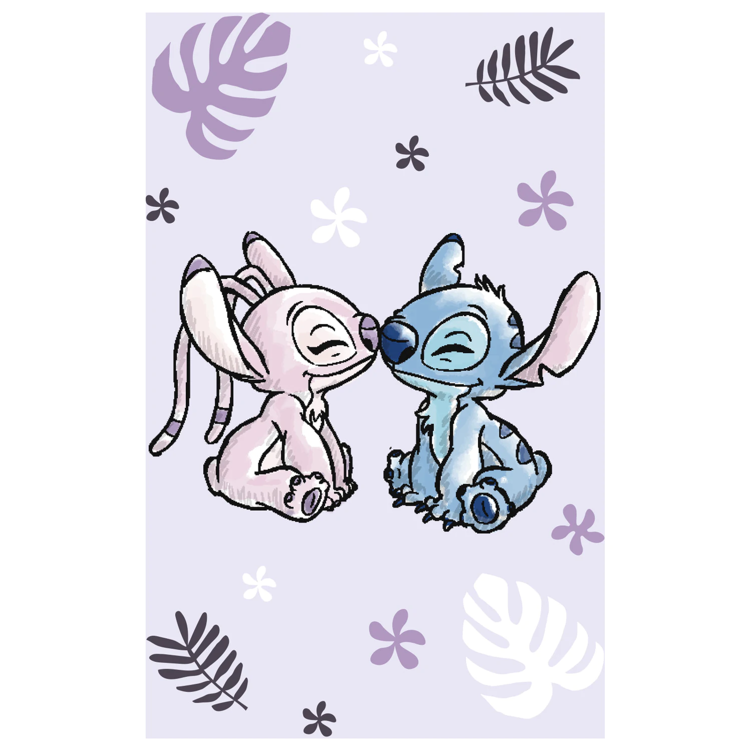 Stitch Purple polár takaró termékfotó