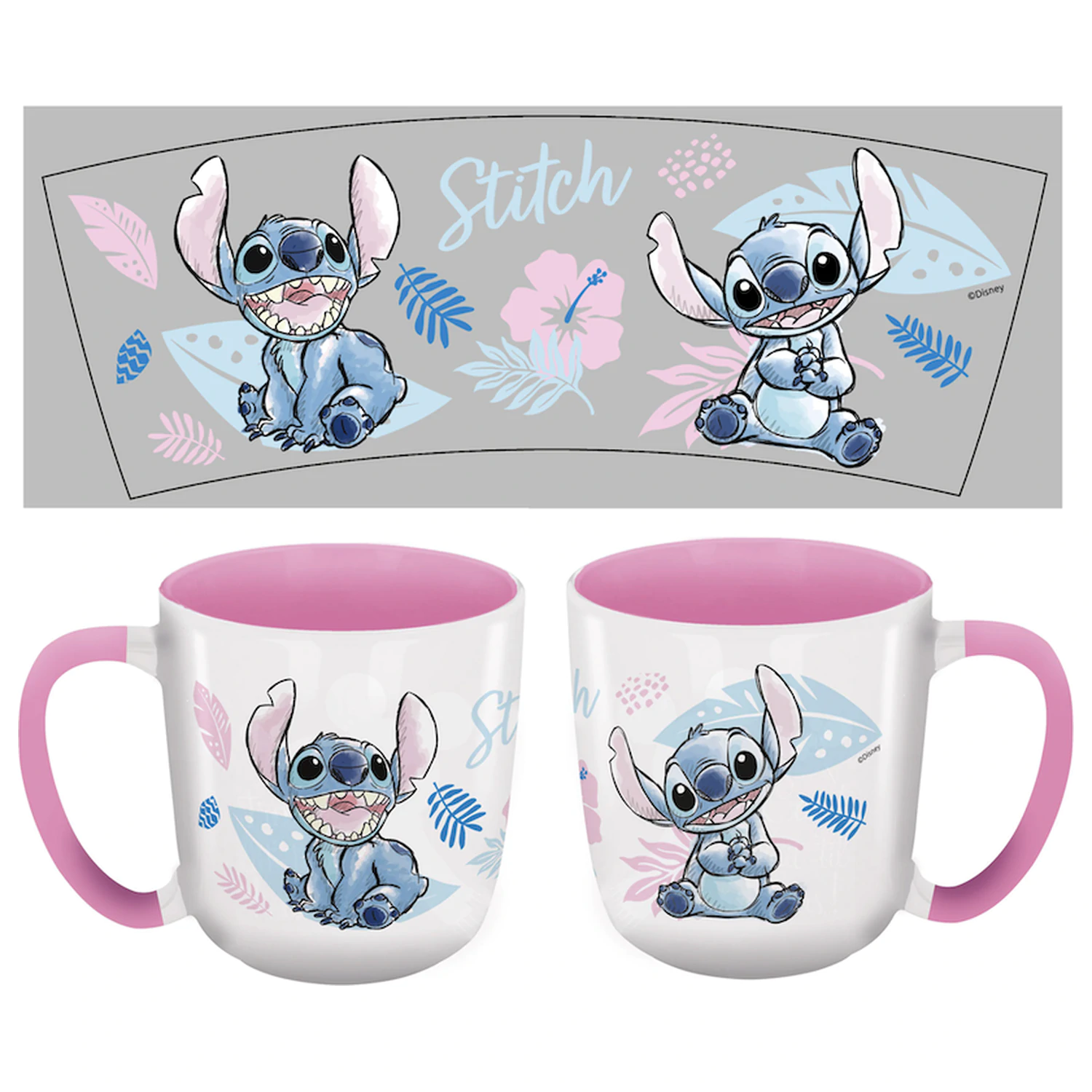 Stitch Watercolor Pink bögre termékfotó