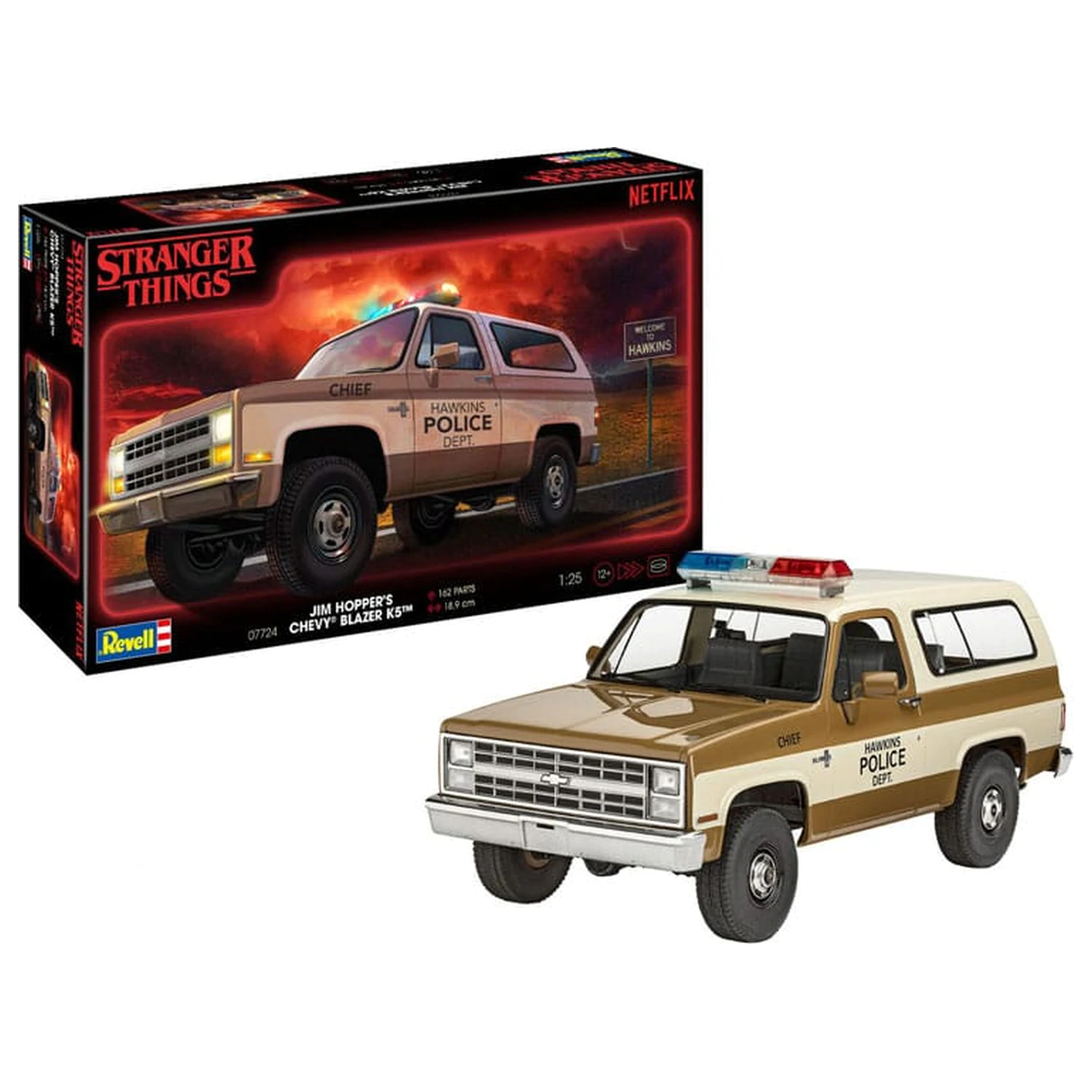 Stranger Things 1/25 1985 Chevrolet K5 Blazer modell készlet 19 cm termékfotó